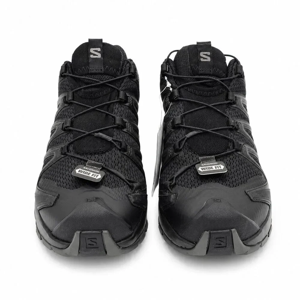 Salomon XA Pro 3D V8 Wide Men's 9.5 Black Trail Running Hiking Shoes Quicklace